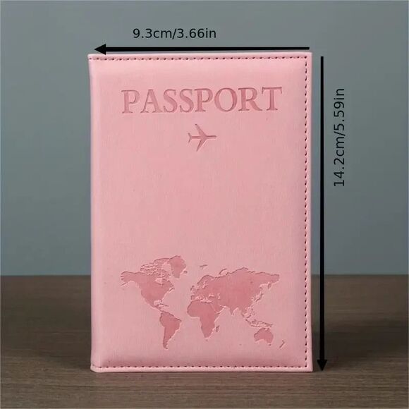 Passport wallet travel handy pink padded adventure inside pocket traveler NWT - Picture 2 of 5